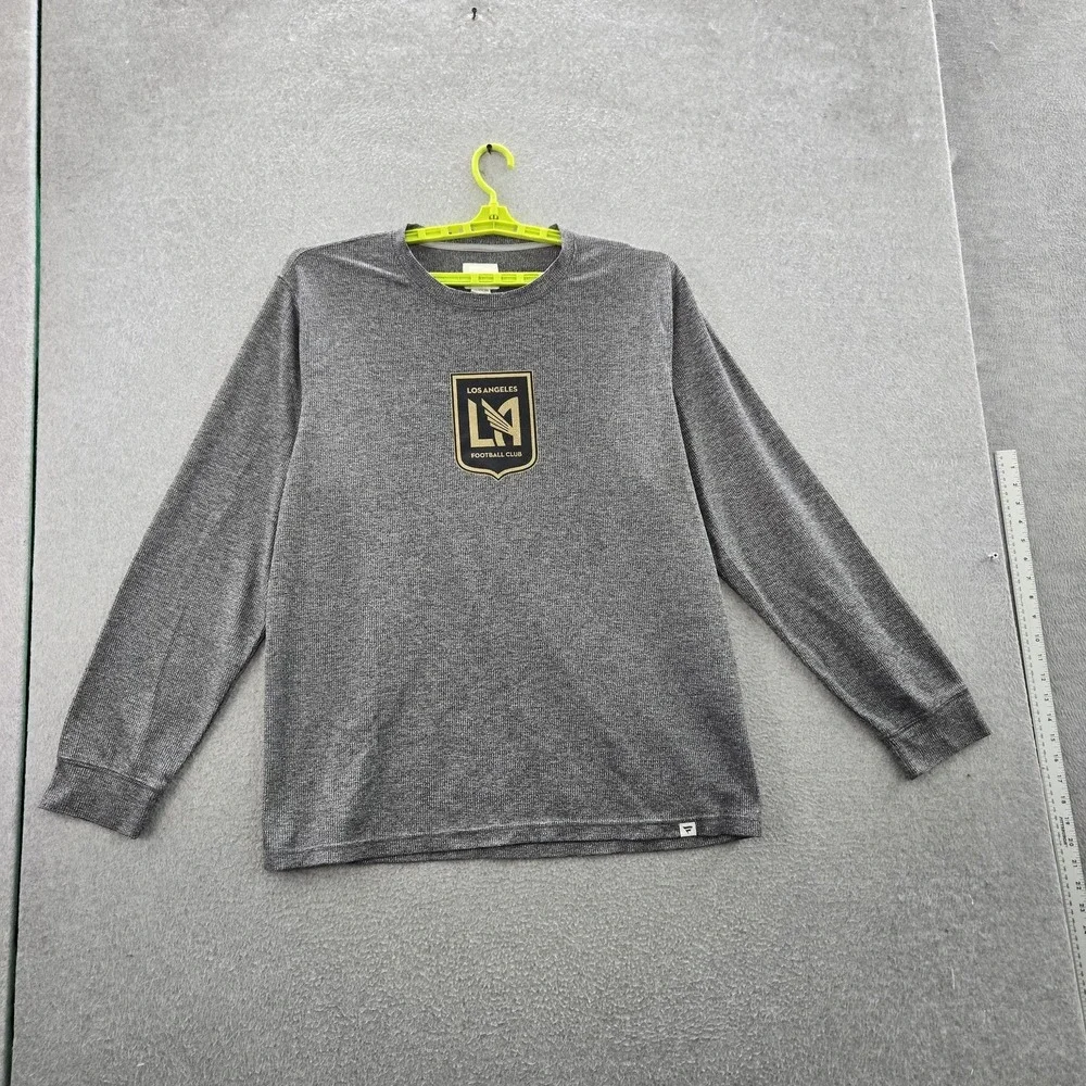 Los Angeles FC Men Sweatshirt 3XL Gray Fanatics Team Logo Long‎ Sleeve